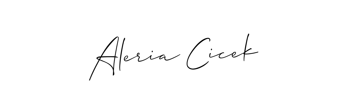 Once you've used our free online signature maker to create your best signature Allison_Script style, it's time to enjoy all of the benefits that Aleria Cicek name signing documents. Aleria Cicek signature style 2 images and pictures png