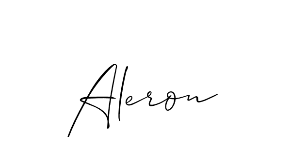 How to make Aleron signature? Allison_Script is a professional autograph style. Create handwritten signature for Aleron name. Aleron signature style 2 images and pictures png