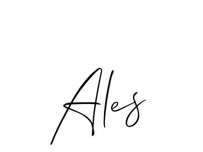 How to make Ales name signature. Use Allison_Script style for creating short signs online. This is the latest handwritten sign. Ales signature style 2 images and pictures png