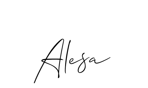 Allison_Script is a professional signature style that is perfect for those who want to add a touch of class to their signature. It is also a great choice for those who want to make their signature more unique. Get Alesa name to fancy signature for free. Alesa signature style 2 images and pictures png