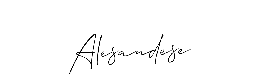 Once you've used our free online signature maker to create your best signature Allison_Script style, it's time to enjoy all of the benefits that Alesandese name signing documents. Alesandese signature style 2 images and pictures png