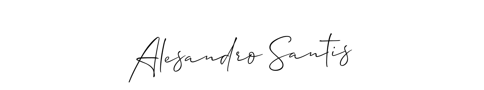 How to make Alesandro Santis name signature. Use Allison_Script style for creating short signs online. This is the latest handwritten sign. Alesandro Santis signature style 2 images and pictures png