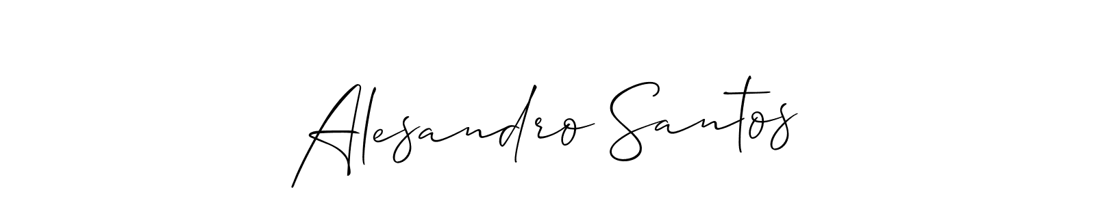 Make a beautiful signature design for name Alesandro Santos. With this signature (Allison_Script) style, you can create a handwritten signature for free. Alesandro Santos signature style 2 images and pictures png
