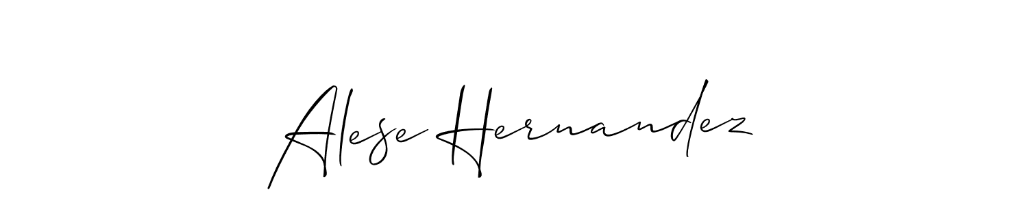 Make a short Alese Hernandez signature style. Manage your documents anywhere anytime using Allison_Script. Create and add eSignatures, submit forms, share and send files easily. Alese Hernandez signature style 2 images and pictures png