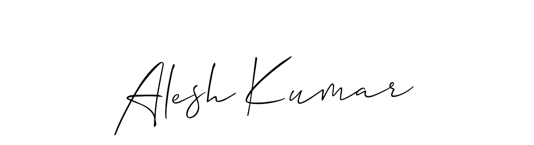 Design your own signature with our free online signature maker. With this signature software, you can create a handwritten (Allison_Script) signature for name Alesh Kumar. Alesh Kumar signature style 2 images and pictures png