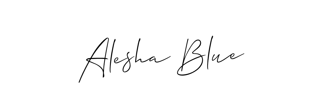 The best way (Allison_Script) to make a short signature is to pick only two or three words in your name. The name Alesha Blue include a total of six letters. For converting this name. Alesha Blue signature style 2 images and pictures png