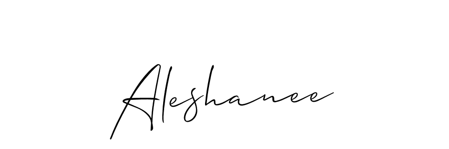 Once you've used our free online signature maker to create your best signature Allison_Script style, it's time to enjoy all of the benefits that Aleshanee name signing documents. Aleshanee signature style 2 images and pictures png