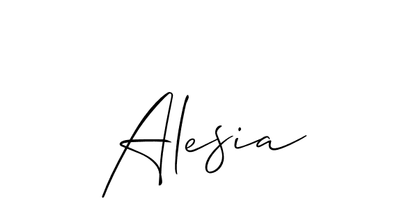 The best way (Allison_Script) to make a short signature is to pick only two or three words in your name. The name Alesia include a total of six letters. For converting this name. Alesia signature style 2 images and pictures png