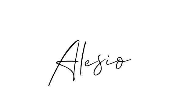 Make a beautiful signature design for name Alesio. With this signature (Allison_Script) style, you can create a handwritten signature for free. Alesio signature style 2 images and pictures png