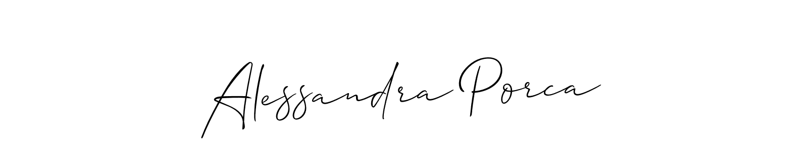 if you are searching for the best signature style for your name Alessandra Porca. so please give up your signature search. here we have designed multiple signature styles  using Allison_Script. Alessandra Porca signature style 2 images and pictures png