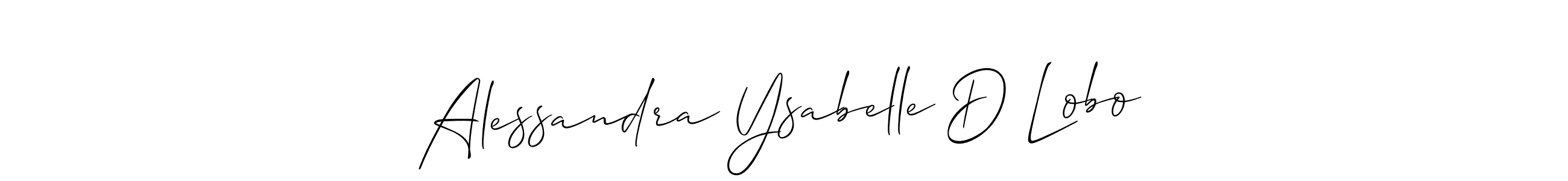 Similarly Allison_Script is the best handwritten signature design. Signature creator online .You can use it as an online autograph creator for name Alessandra Ysabelle D Lobo. Alessandra Ysabelle D Lobo signature style 2 images and pictures png