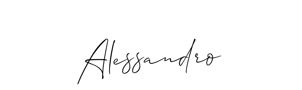 Make a beautiful signature design for name Alessandro. With this signature (Allison_Script) style, you can create a handwritten signature for free. Alessandro signature style 2 images and pictures png
