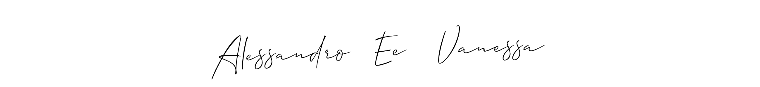 Best and Professional Signature Style for Alessandro   Ee    Vanessa. Allison_Script Best Signature Style Collection. Alessandro   Ee    Vanessa signature style 2 images and pictures png