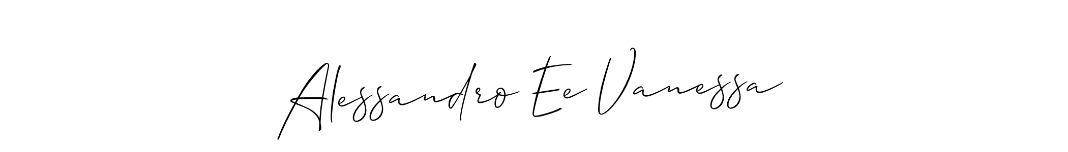 Best and Professional Signature Style for Alessandro Ee Vanessa. Allison_Script Best Signature Style Collection. Alessandro Ee Vanessa signature style 2 images and pictures png