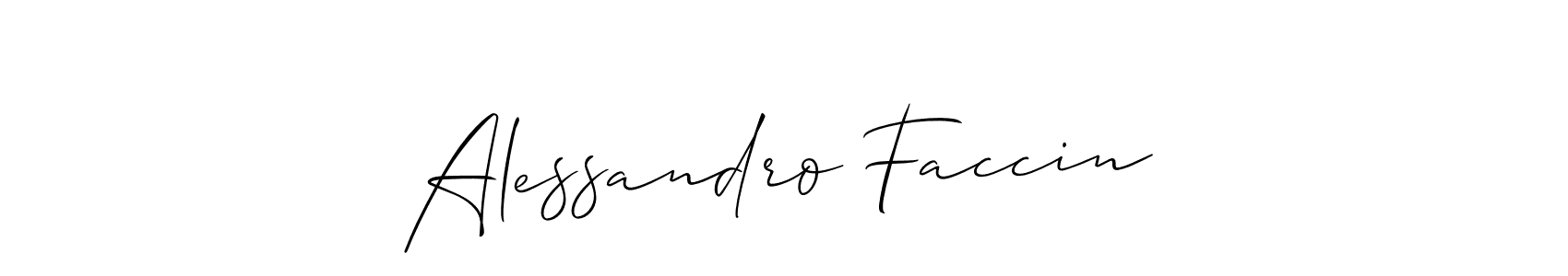 Alessandro Faccin stylish signature style. Best Handwritten Sign (Allison_Script) for my name. Handwritten Signature Collection Ideas for my name Alessandro Faccin. Alessandro Faccin signature style 2 images and pictures png