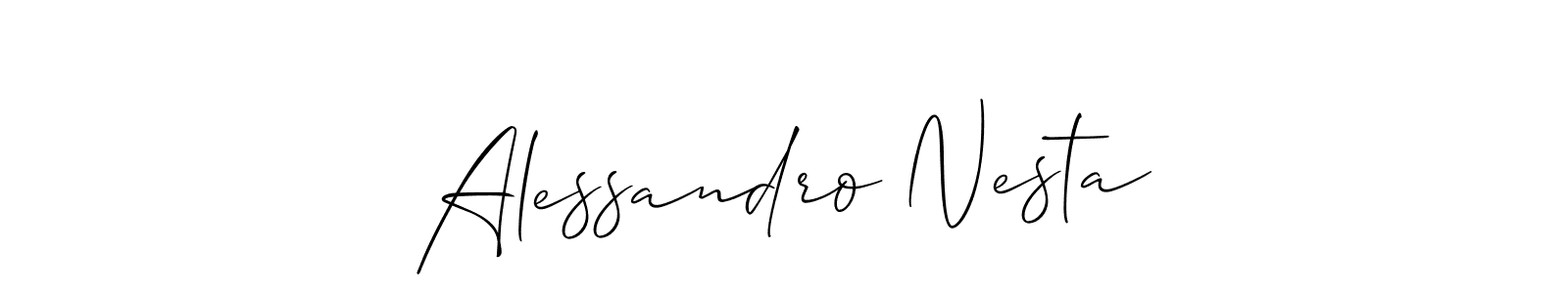 How to make Alessandro Nesta name signature. Use Allison_Script style for creating short signs online. This is the latest handwritten sign. Alessandro Nesta signature style 2 images and pictures png