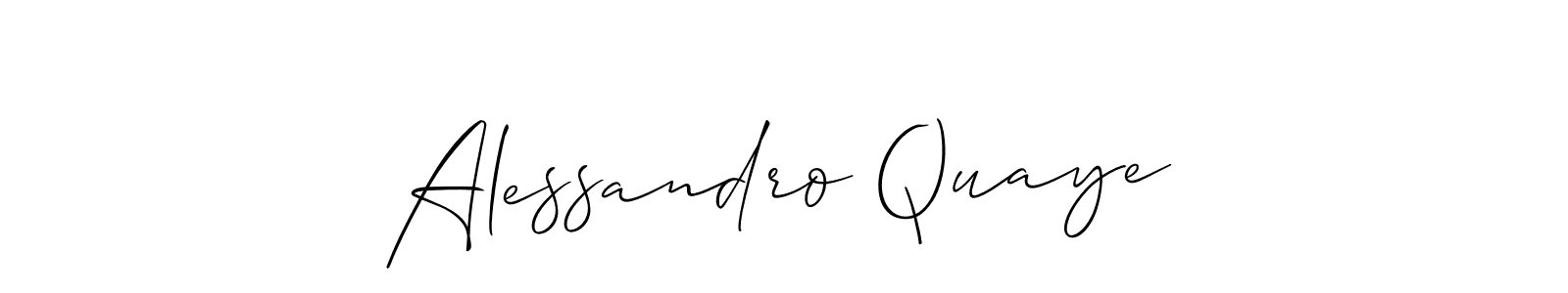 Also we have Alessandro Quaye name is the best signature style. Create professional handwritten signature collection using Allison_Script autograph style. Alessandro Quaye signature style 2 images and pictures png