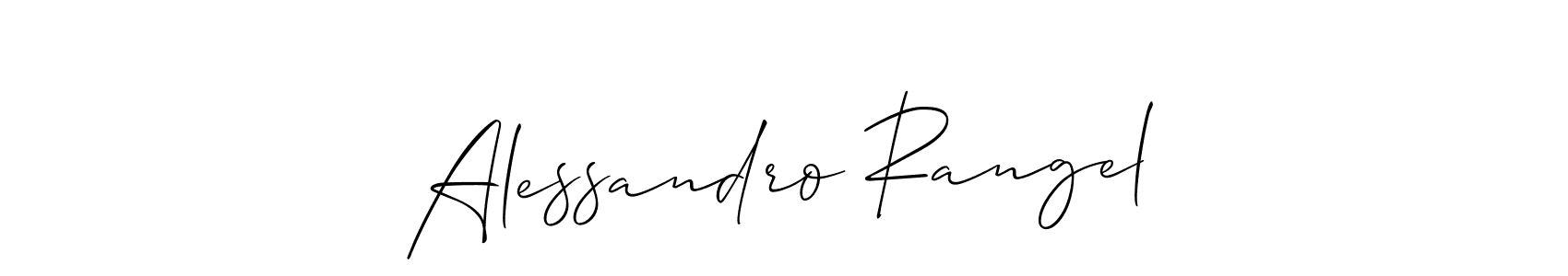 How to make Alessandro Rangel name signature. Use Allison_Script style for creating short signs online. This is the latest handwritten sign. Alessandro Rangel signature style 2 images and pictures png