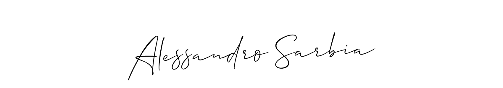 Create a beautiful signature design for name Alessandro Sarbia. With this signature (Allison_Script) fonts, you can make a handwritten signature for free. Alessandro Sarbia signature style 2 images and pictures png