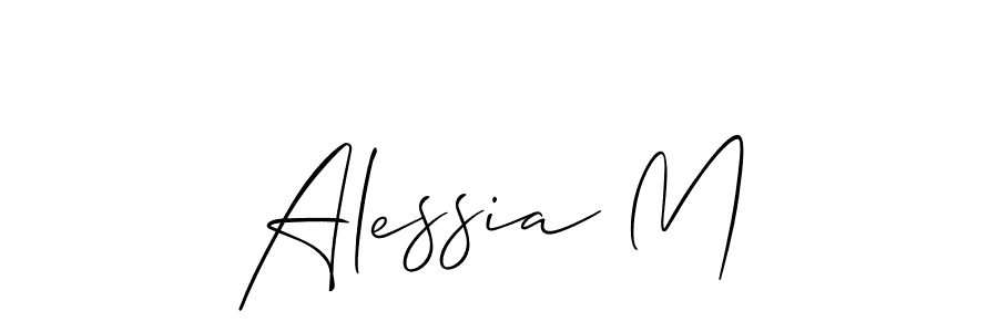 It looks lik you need a new signature style for name Alessia M. Design unique handwritten (Allison_Script) signature with our free signature maker in just a few clicks. Alessia M signature style 2 images and pictures png