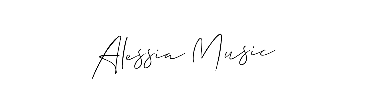 Create a beautiful signature design for name Alessia Music. With this signature (Allison_Script) fonts, you can make a handwritten signature for free. Alessia Music signature style 2 images and pictures png