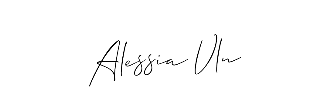 Also we have Alessia Vln name is the best signature style. Create professional handwritten signature collection using Allison_Script autograph style. Alessia Vln signature style 2 images and pictures png