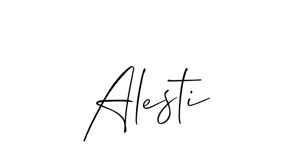 How to make Alesti signature? Allison_Script is a professional autograph style. Create handwritten signature for Alesti name. Alesti signature style 2 images and pictures png