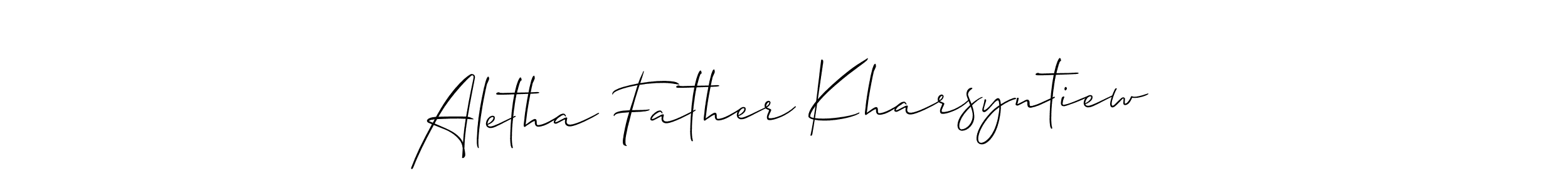 How to make Aletha Father Kharsyntiew signature? Allison_Script is a professional autograph style. Create handwritten signature for Aletha Father Kharsyntiew name. Aletha Father Kharsyntiew signature style 2 images and pictures png