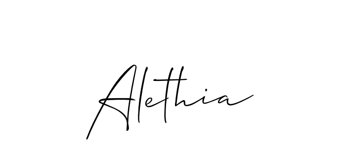 Make a beautiful signature design for name Alethia. Use this online signature maker to create a handwritten signature for free. Alethia signature style 2 images and pictures png