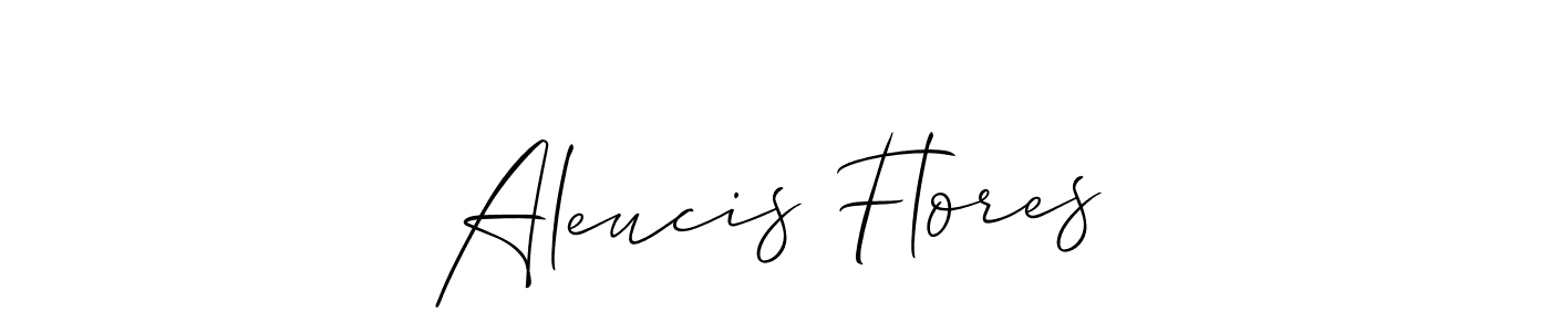 Use a signature maker to create a handwritten signature online. With this signature software, you can design (Allison_Script) your own signature for name Aleucis Flores. Aleucis Flores signature style 2 images and pictures png