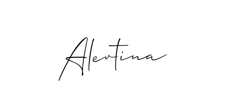 Make a beautiful signature design for name Alevtina. Use this online signature maker to create a handwritten signature for free. Alevtina signature style 2 images and pictures png