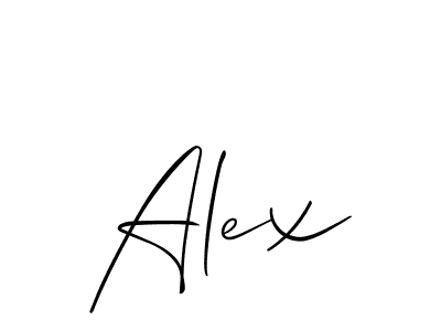 Create a beautiful signature design for name Alex. With this signature (Allison_Script) fonts, you can make a handwritten signature for free. Alex signature style 2 images and pictures png