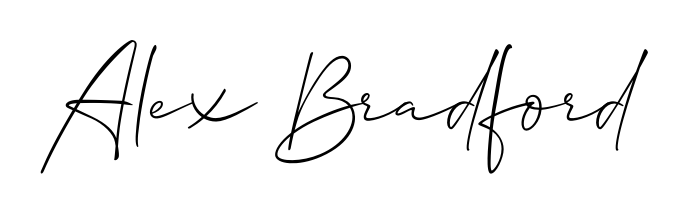 A classic penmanship look for Alex Bradford. The Allison_Script font brings timeless elegance and confidence to every signed document. Alex Bradford signature style 2 images and pictures png