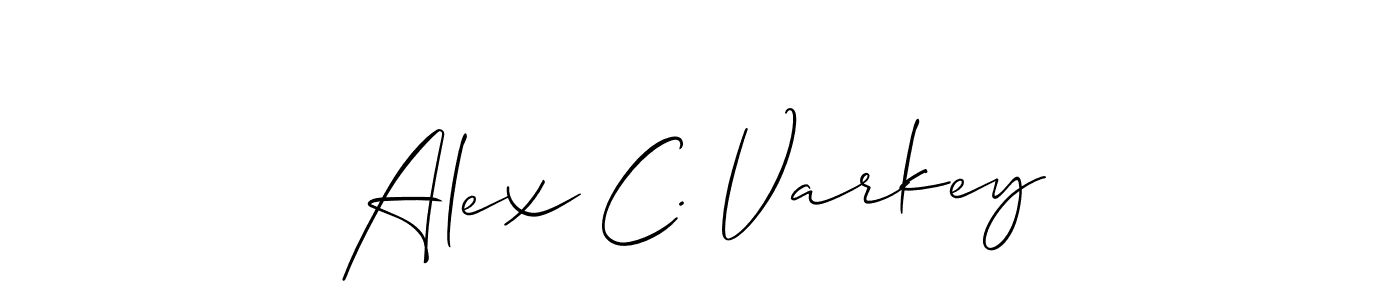 It looks lik you need a new signature style for name Alex C. Varkey. Design unique handwritten (Allison_Script) signature with our free signature maker in just a few clicks. Alex C. Varkey signature style 2 images and pictures png