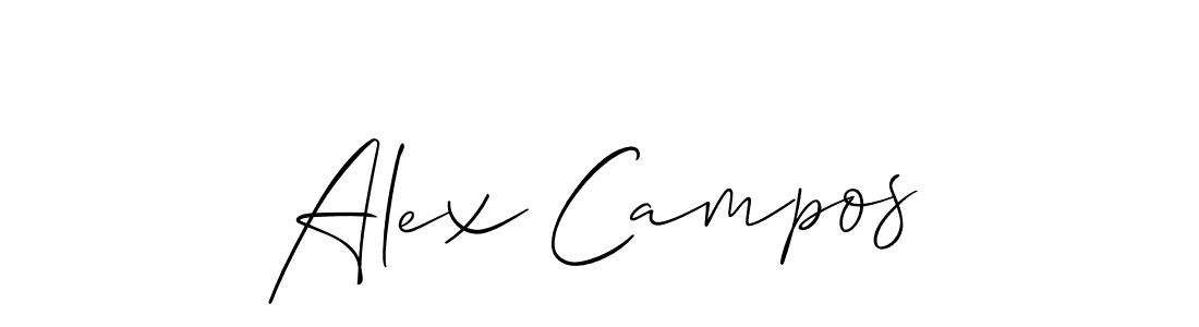The best way (Allison_Script) to make a short signature is to pick only two or three words in your name. The name Alex Campos include a total of six letters. For converting this name. Alex Campos signature style 2 images and pictures png