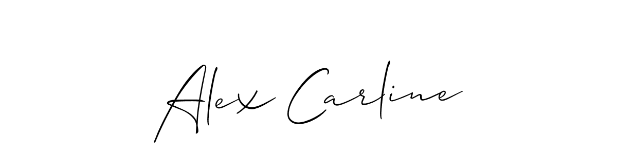 Design your own signature with our free online signature maker. With this signature software, you can create a handwritten (Allison_Script) signature for name Alex Carline. Alex Carline signature style 2 images and pictures png