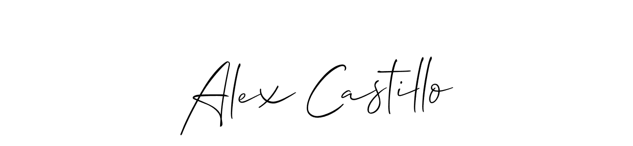 How to make Alex Castillo signature? Allison_Script is a professional autograph style. Create handwritten signature for Alex Castillo name. Alex Castillo signature style 2 images and pictures png