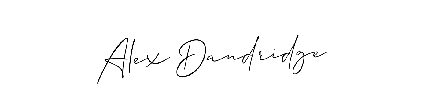 Use a signature maker to create a handwritten signature online. With this signature software, you can design (Allison_Script) your own signature for name Alex Dandridge. Alex Dandridge signature style 2 images and pictures png