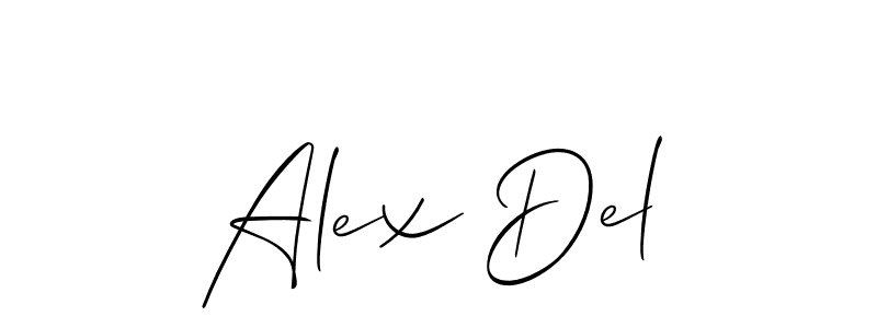 Also we have Alex Del name is the best signature style. Create professional handwritten signature collection using Allison_Script autograph style. Alex Del signature style 2 images and pictures png