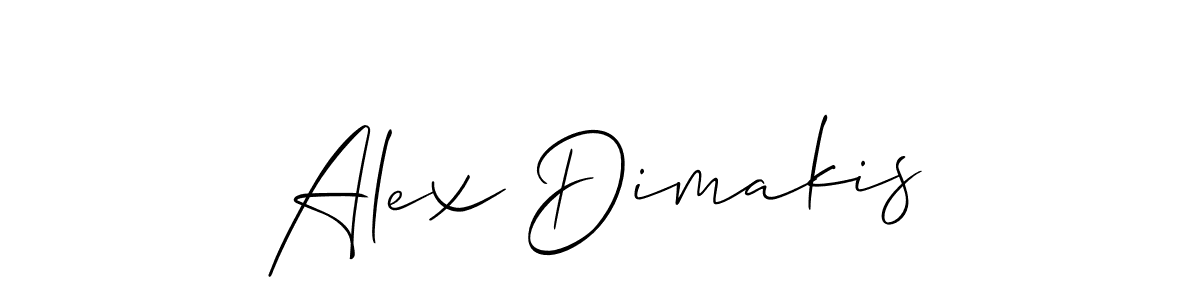This is the best signature style for the Alex Dimakis name. Also you like these signature font (Allison_Script). Mix name signature. Alex Dimakis signature style 2 images and pictures png