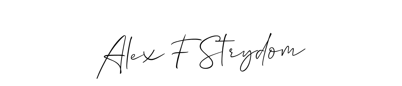 Similarly Allison_Script is the best handwritten signature design. Signature creator online .You can use it as an online autograph creator for name Alex F Strydom. Alex F Strydom signature style 2 images and pictures png
