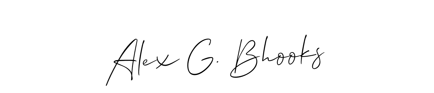 Also we have Alex G. Bhooks name is the best signature style. Create professional handwritten signature collection using Allison_Script autograph style. Alex G. Bhooks signature style 2 images and pictures png