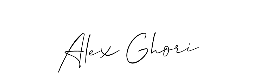 Make a beautiful signature design for name Alex Ghori. With this signature (Allison_Script) style, you can create a handwritten signature for free. Alex Ghori signature style 2 images and pictures png