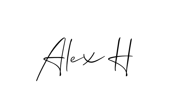 You should practise on your own different ways (Allison_Script) to write your name (Alex H) in signature. don't let someone else do it for you. Alex H signature style 2 images and pictures png