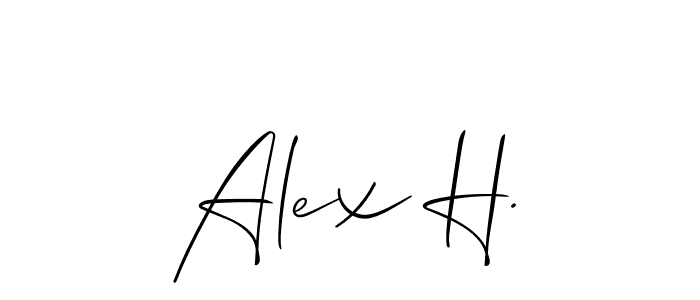 Allison_Script is a professional signature style that is perfect for those who want to add a touch of class to their signature. It is also a great choice for those who want to make their signature more unique. Get Alex H. name to fancy signature for free. Alex H. signature style 2 images and pictures png