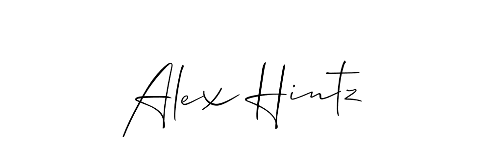 The best way (Allison_Script) to make a short signature is to pick only two or three words in your name. The name Alex Hintz include a total of six letters. For converting this name. Alex Hintz signature style 2 images and pictures png