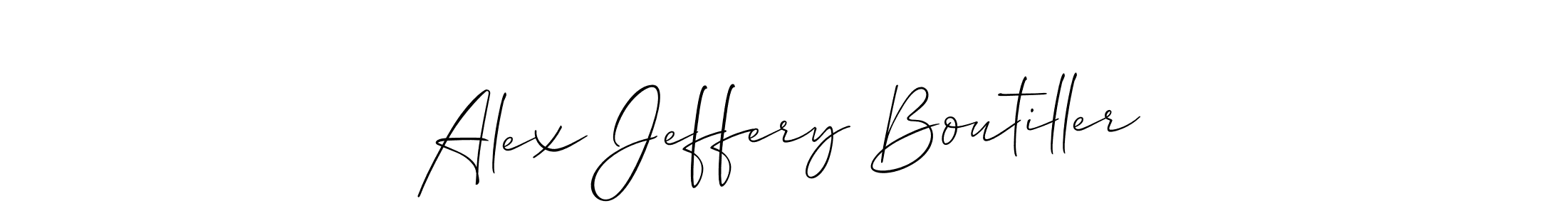 Design your own signature with our free online signature maker. With this signature software, you can create a handwritten (Allison_Script) signature for name Alex Jeffery Boutiller. Alex Jeffery Boutiller signature style 2 images and pictures png