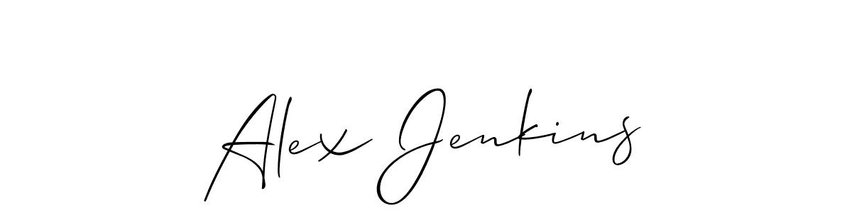 You should practise on your own different ways (Allison_Script) to write your name (Alex Jenkins) in signature. don't let someone else do it for you. Alex Jenkins signature style 2 images and pictures png