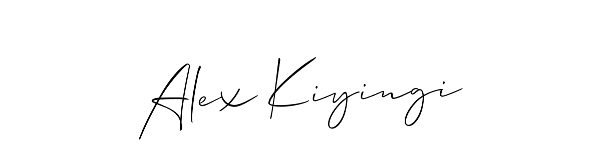 Create a beautiful signature design for name Alex Kiyingi. With this signature (Allison_Script) fonts, you can make a handwritten signature for free. Alex Kiyingi signature style 2 images and pictures png