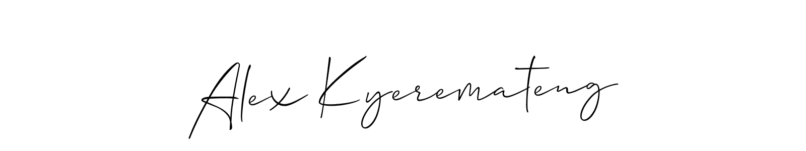 Create a beautiful signature design for name Alex Kyeremateng. With this signature (Allison_Script) fonts, you can make a handwritten signature for free. Alex Kyeremateng signature style 2 images and pictures png